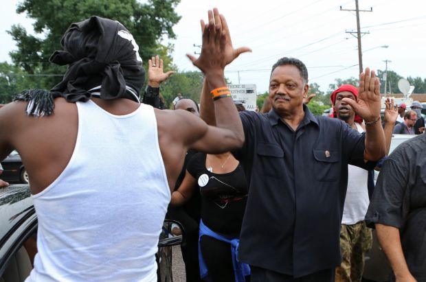 Jesse Jackson visits as protests continue